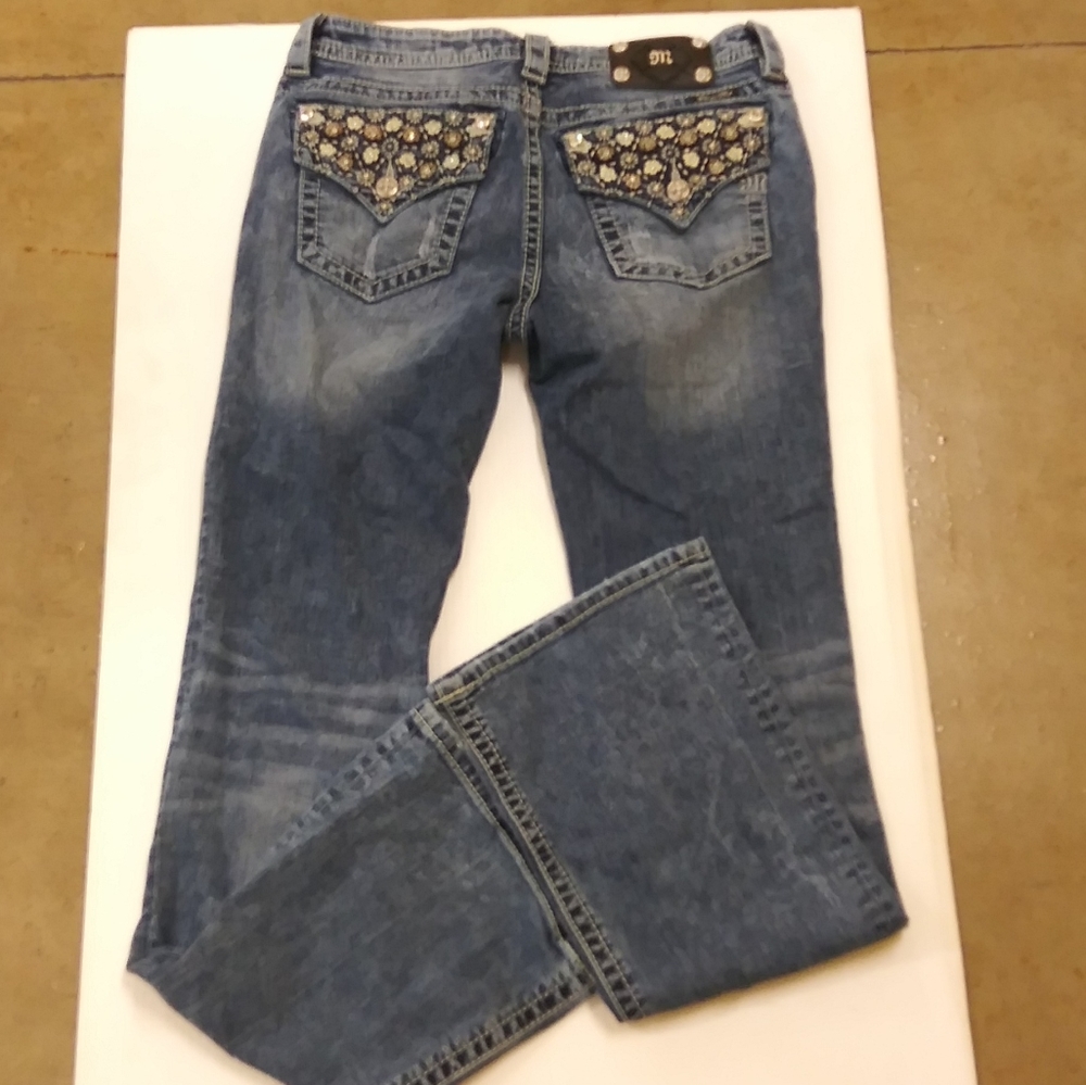 Miss Me Jeans Mid Rise Boot 29 Floral Pattern HTF!